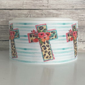 3” Cheetah Crosses / Watercolor Stripes