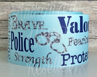 3” Police Worded Light Blue USDR