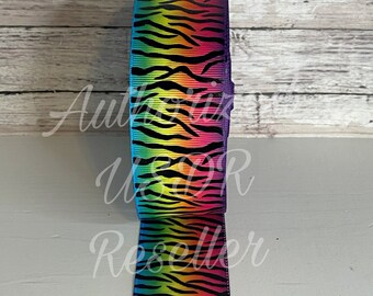 1.5” DS Rainbow OMBRÉ Zebra / ink USDR