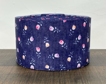 3” Pastel Roses / Dark Denim