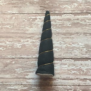 5” Black Felt Unicorn Horn Plush