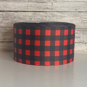 3” Red & Black Buffalo Plaid