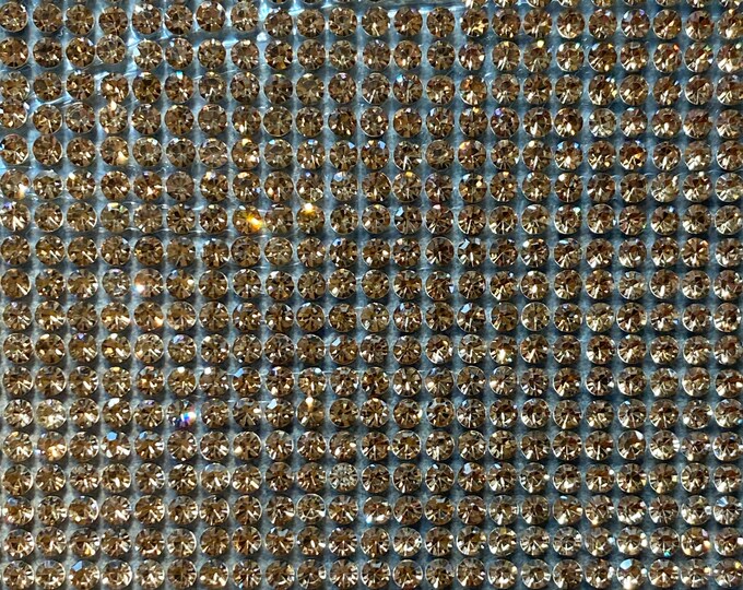 15x9” Gold Hot Fix Rhinestone Sheet - Etsy