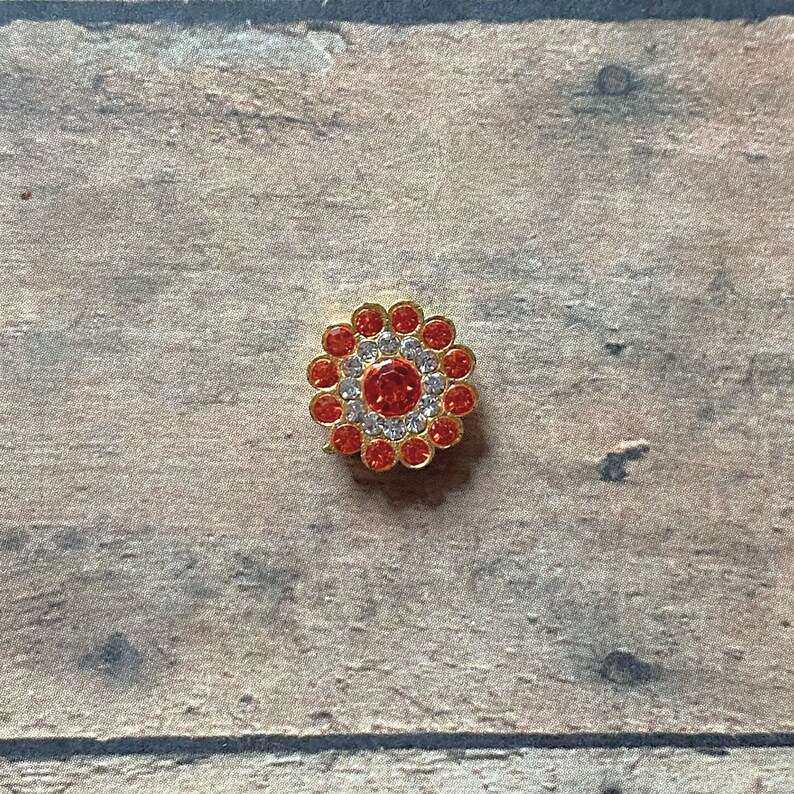 10 Orange Rhinestone Clusters - Etsy