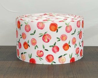 3” Watercolor Peaches on White