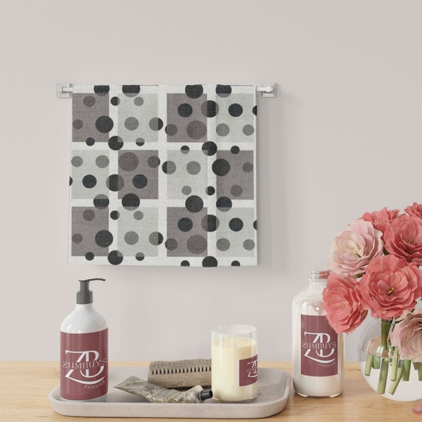 Geometric Hand Towel Etsy