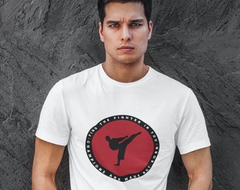 Karate Fighter Mens Performance Shirt: Martial Arts Graphic Tee