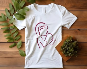 Mom Life T-Shirt: Minimalist Mother & Baby Graphic Tee