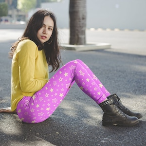 Purple Star Youth Leggings: Fun Yoga Pants
