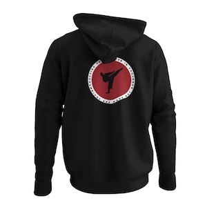 Sweat à capuche entièrement zippé Karate Fighter : vêtements d&#39;entraînement aux arts martiaux