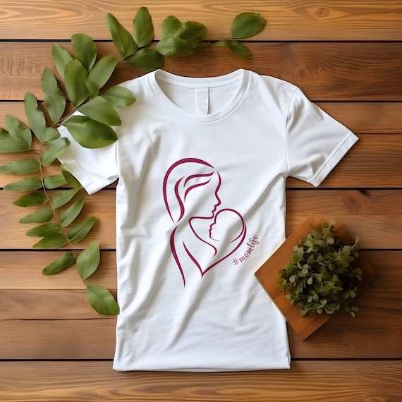 Mom Life T-Shirt: Minimalist Mother & Baby Graphic Tee