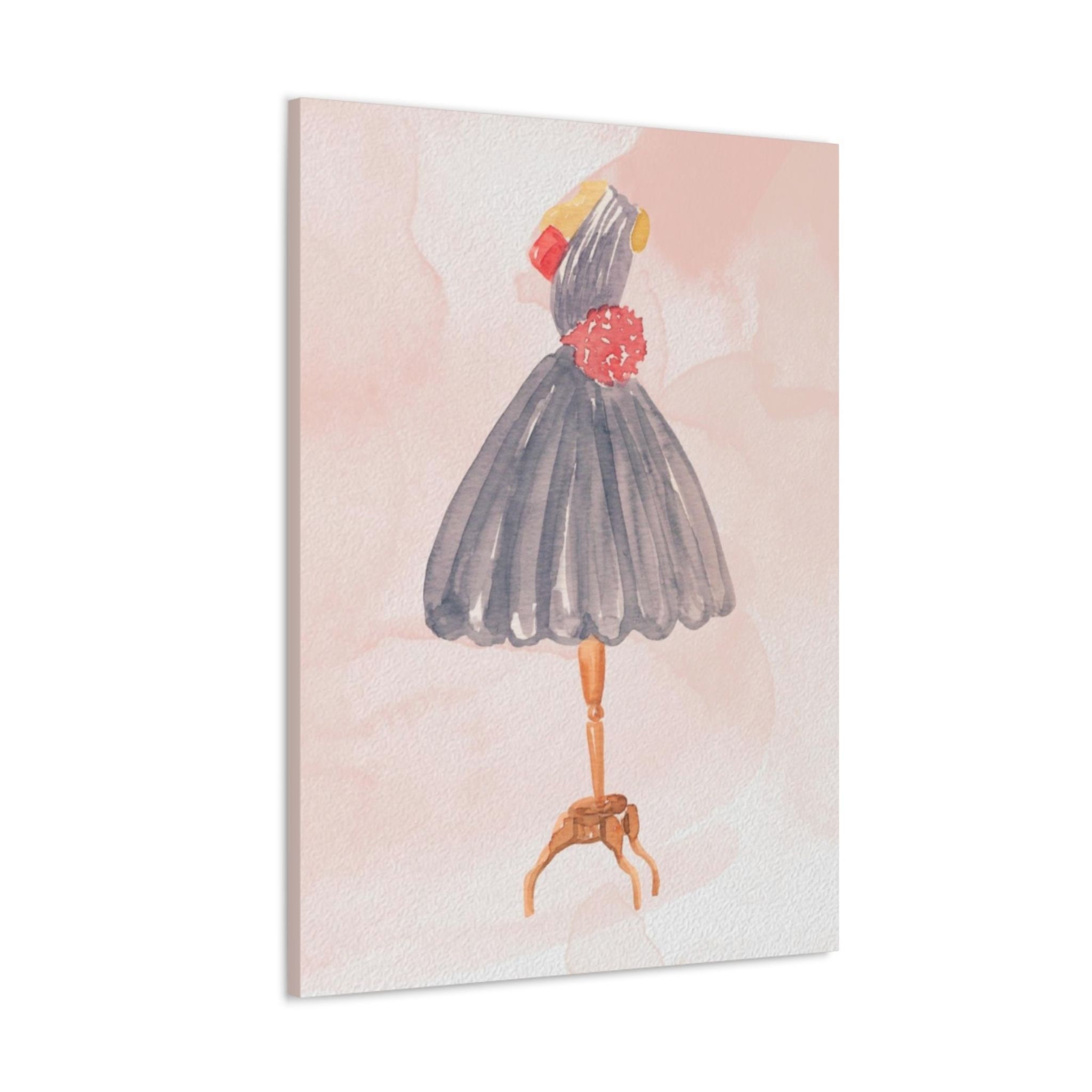 Dresstique, Framed Fashion Art, Dress Form Art, Fashionista Artwork