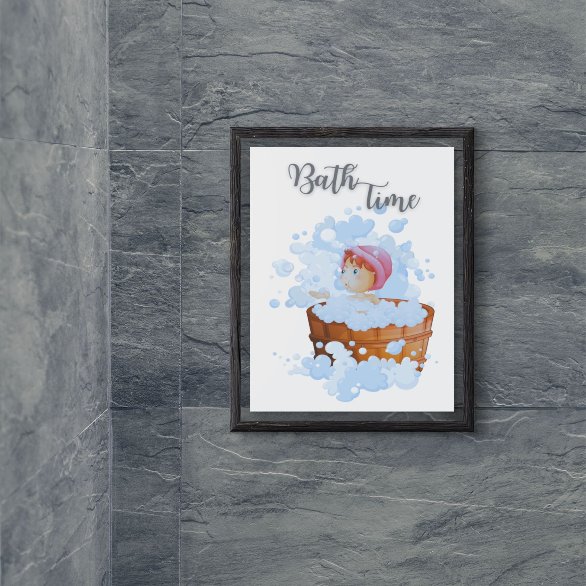 Bath Time Bubbles, Digital Download, Bathroom Wall Art, Bathroom Decor
