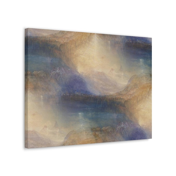 Zuglife Canvas, Meer van Zug Artwork, Zwitserland Wall Art, Turner Canvas, Lake Canvas Print