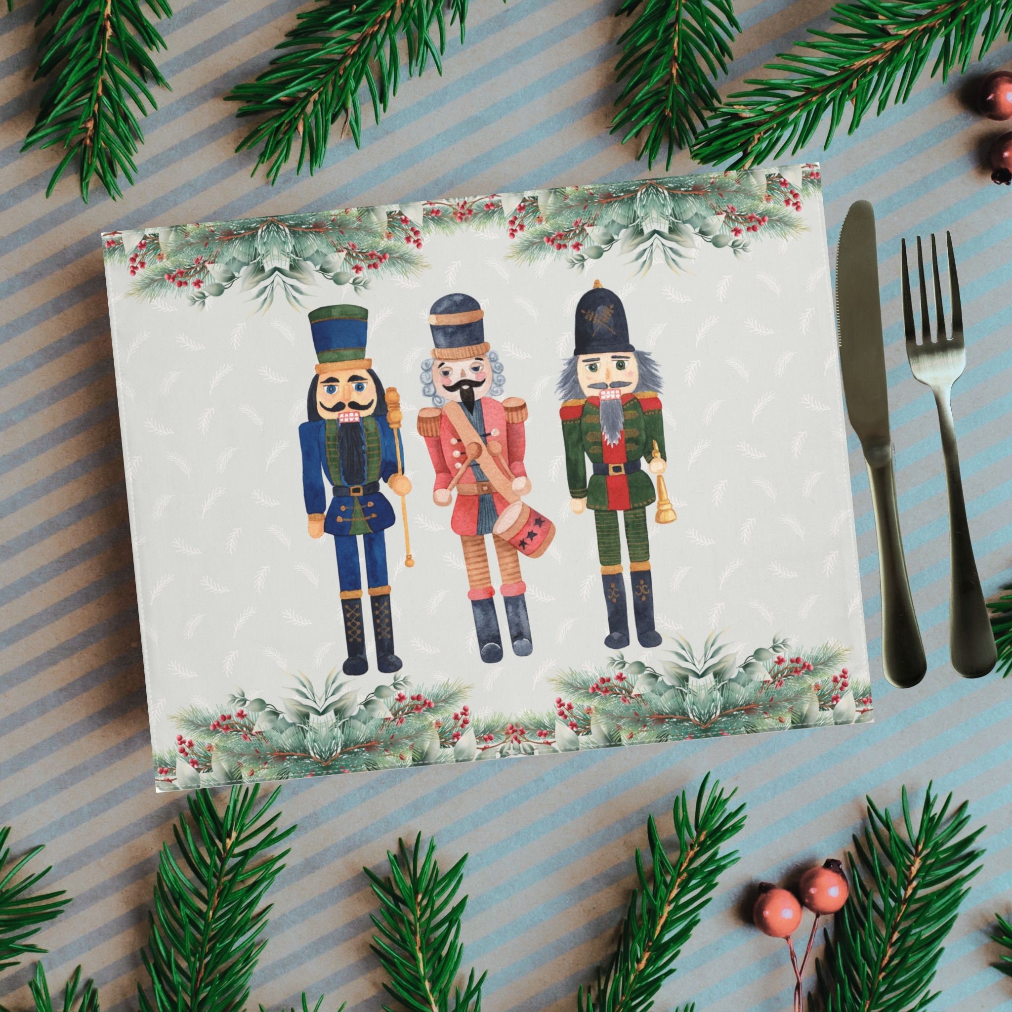 Holiday Nutcracker Placemat, Nutcracker Soldiers Placemat, Nutcracker