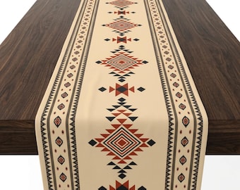 Zuidwestelijke tafelloper boho geometrisch tafeldecor rustieke boerderij tafelloper katoen of polyester 16 x 72 16 x 90