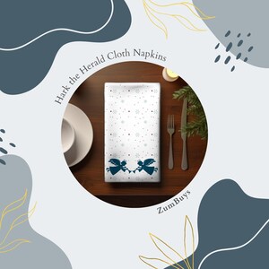 Ängeltrumpet Tygservettset: Elegant julbordsdekoration bild 10