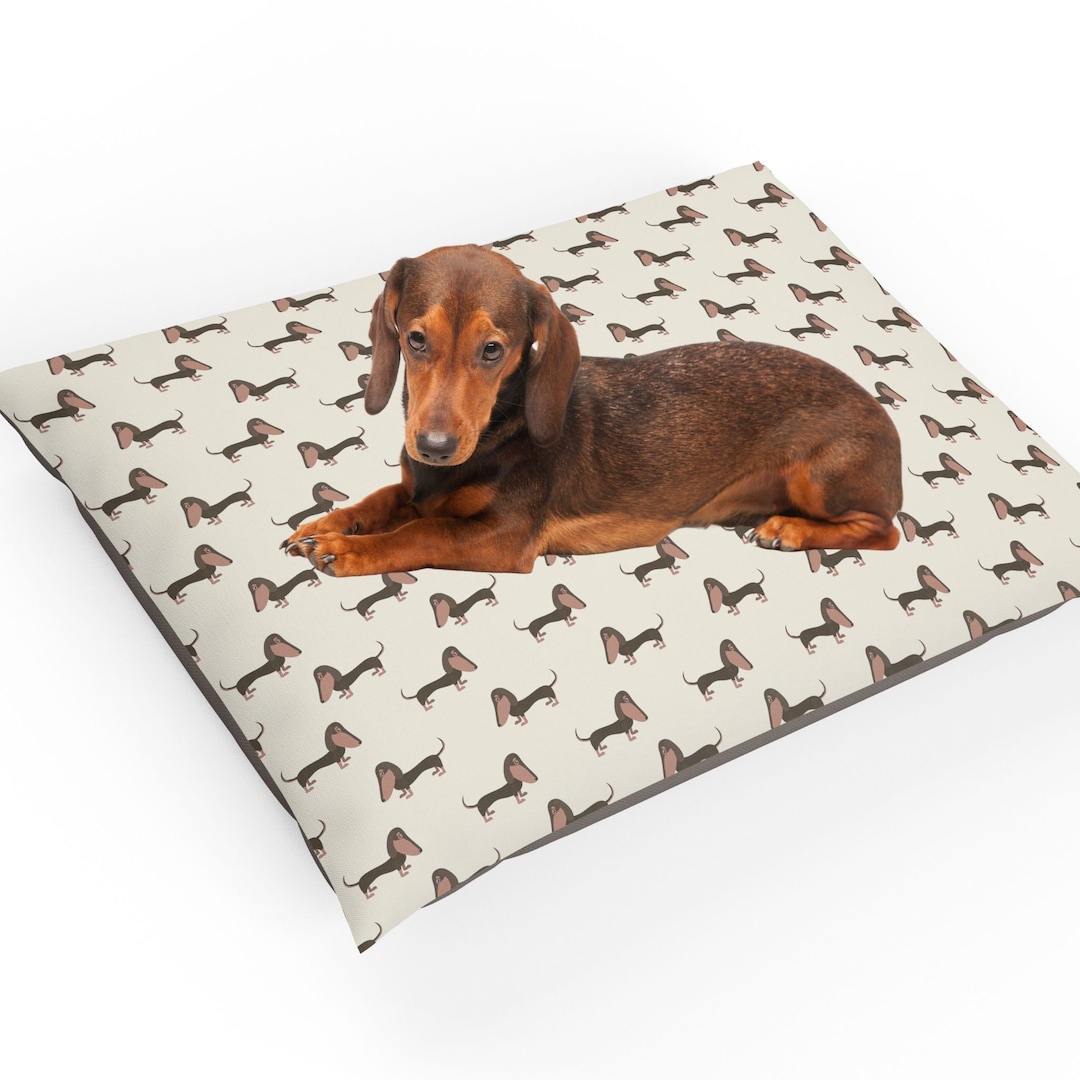 Doxie Craze Pet Bed, Black and Tan Dachshund Pet Bed Cute Wiener Dog Pillow Pet Bed Sausage Dog