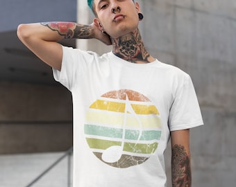 Retro Music Note T-Shirt: Trendy Musician Tee