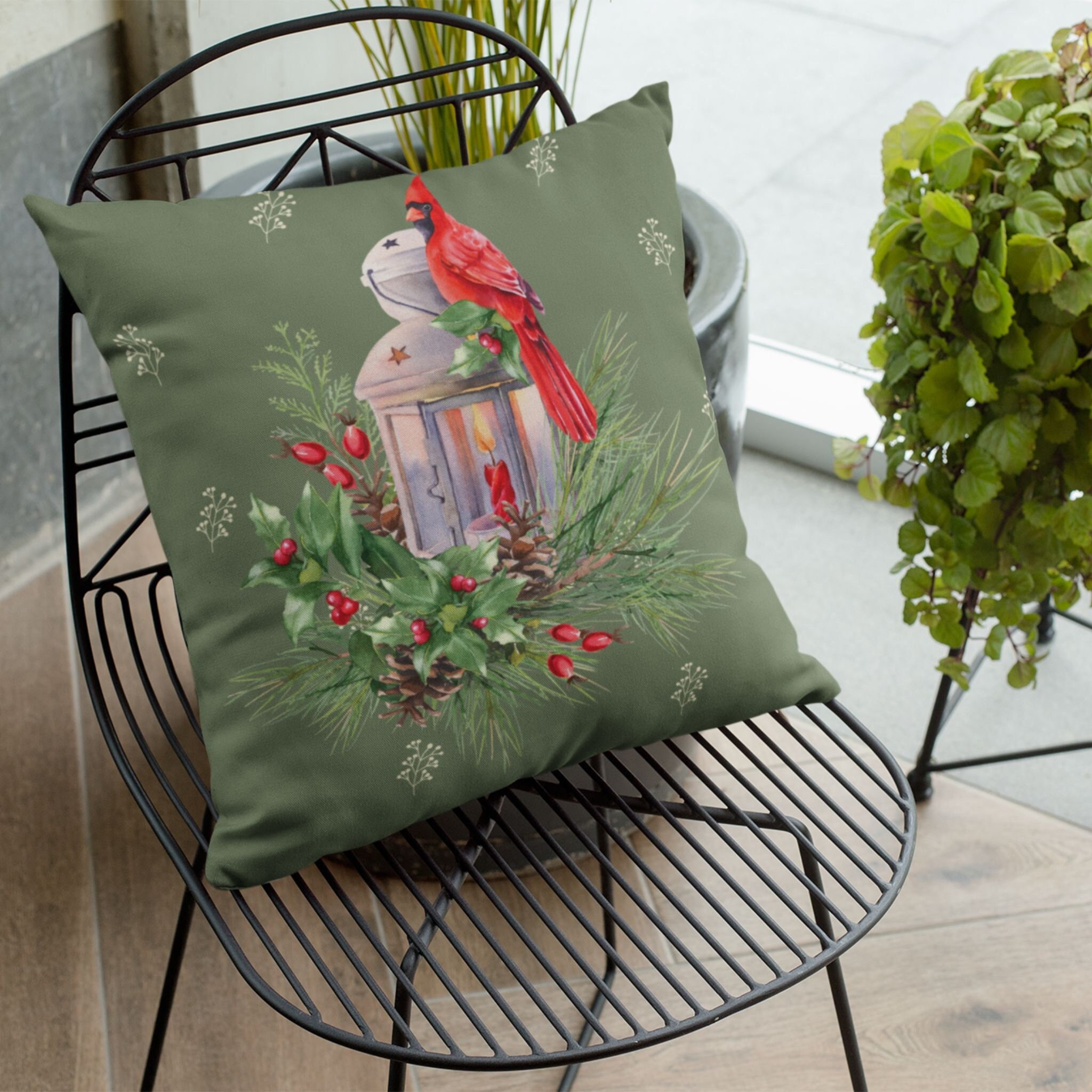 Red cardinal pillows sale