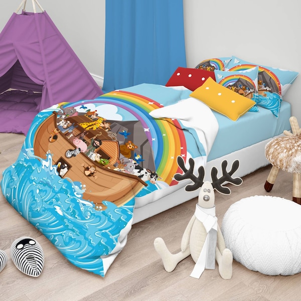 Noah's Ark Personalized Crib Bedding Set