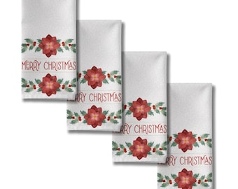 Julstjärna Tygservetter: Röd & Grön Julmiddagsset