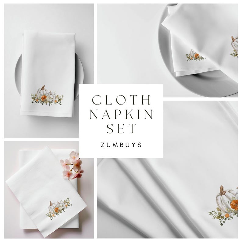 Thanksgiving Harvest Cloth Napkin Set of 4