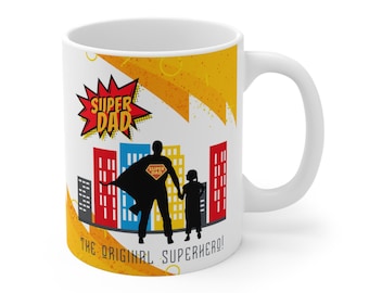 Taza de Super Papá, regalo de superhéroe para el Día del Padre