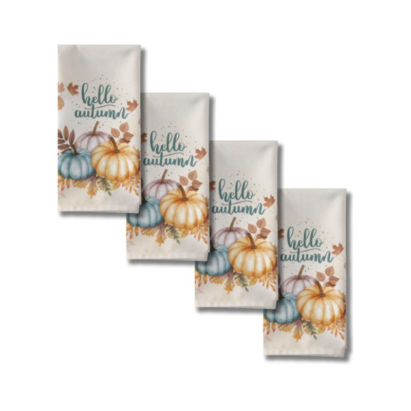 Hello Autumn Cloth Napkin Set of 4