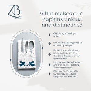 Ängeltrumpet Tygservettset: Elegant julbordsdekoration bild 5