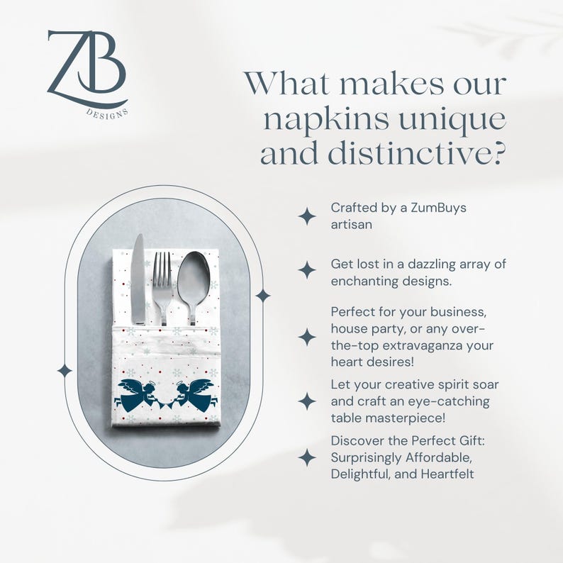 Ängeltrumpet Tygservettset: Elegant julbordsdekoration bild 5