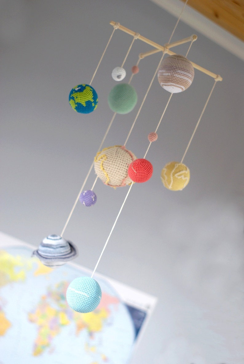 Pastel Solar System Mobile Pastel Baby Mobile Etsy