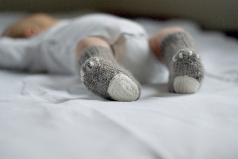 Newborn Wool Socks Knitted Natural Wool Baby Socks Playful Etsy