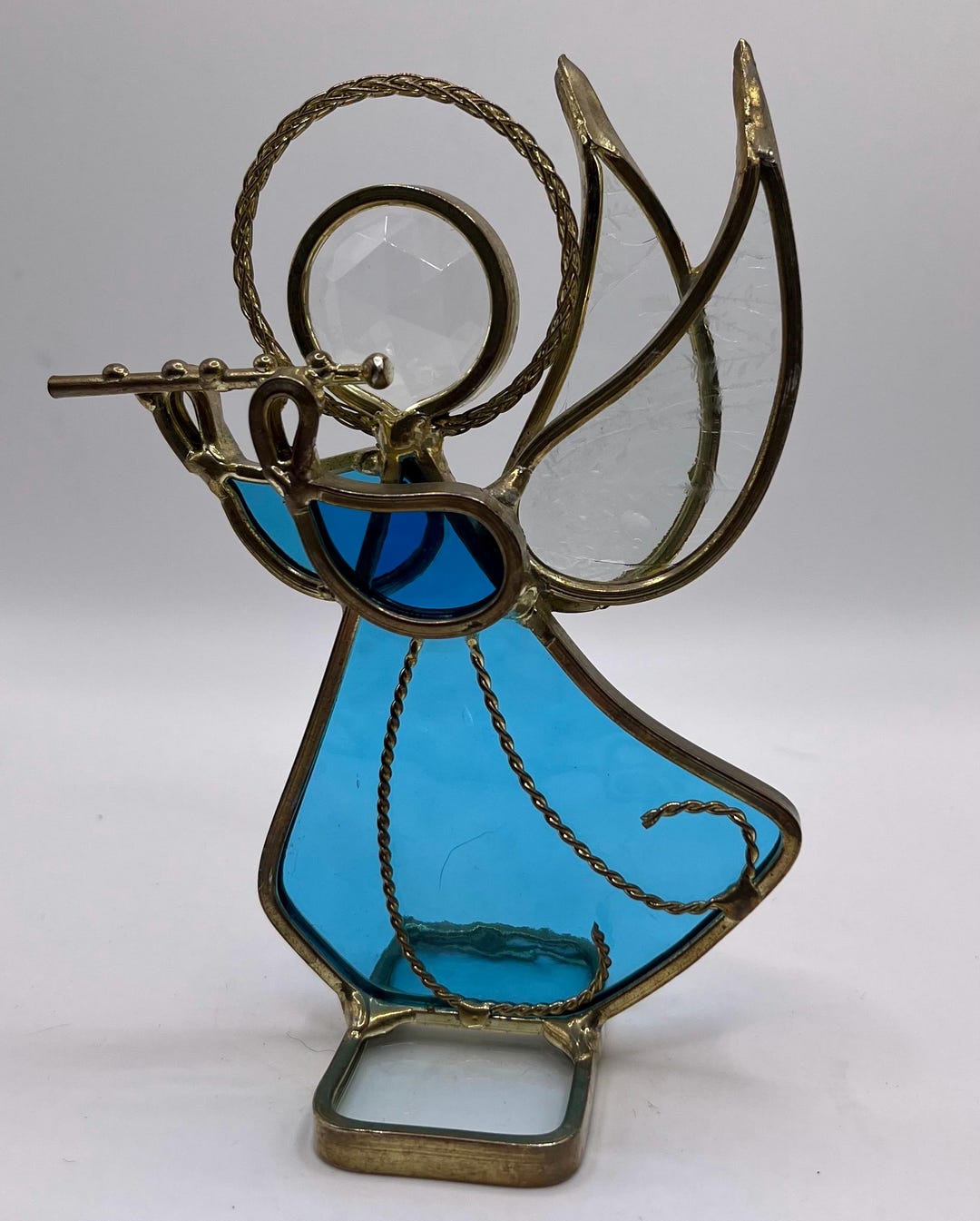Stained Glass Angel Playing Flute - Etsy