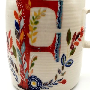 Anthropologie Starla Halfmann Monogram F Mug image 1
