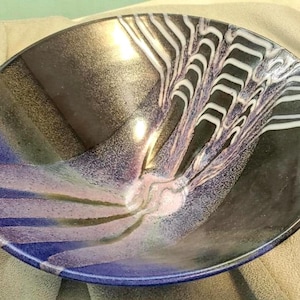 Cuenco vintage de cerámica orca azul de Matthew Patton