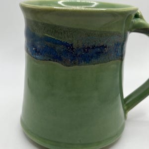 Artisan Pottery Mug in Green Hues