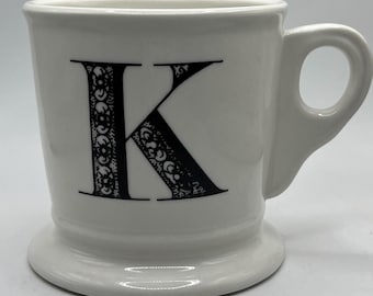 Anthropologie Monogrammed K mug classic Shaver style