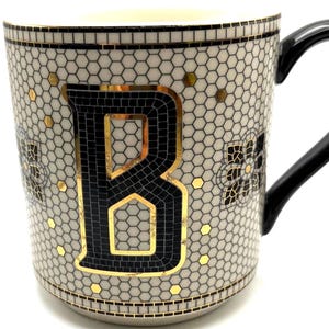 Anthropologie Bistro Tile Margot Monogram B Mug