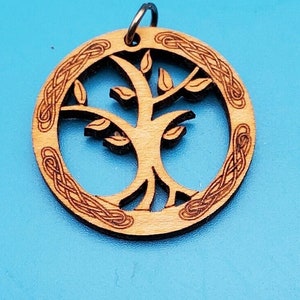 Monson Laser Cut Irish Wooden Tree Pendant