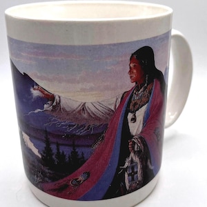 Leanin’ Tree Vintage Colorado Mug Indian Blessing- Charles Frizzell art-1992