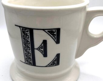 Anthropologie Monogram M Classic Shaving Style Mug