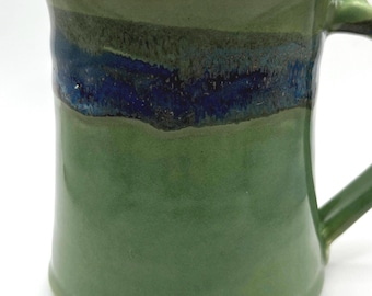 Artisan Pottery Mug in Green Hues by Neher Oregonian Pottery