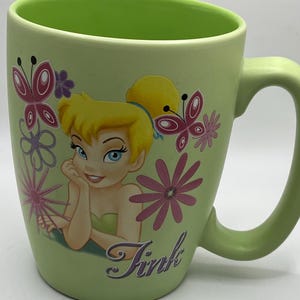 Disney Store Tinkerbell Lime Green Coffee Mug