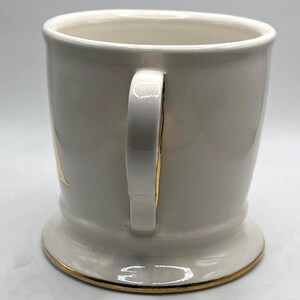 Anthropologie Monogram “A” Gold Trim Classic Shaving Mug image 2