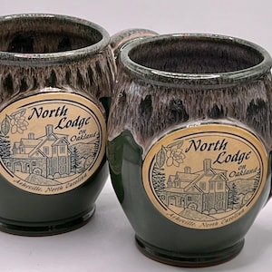 Pair of Deneen North Lodge Sacramento Asheville,North Carolina Pottery Mugs