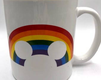 Disney Pride Collection Rainbow Mickey Mouse Ears Ceramic Mug