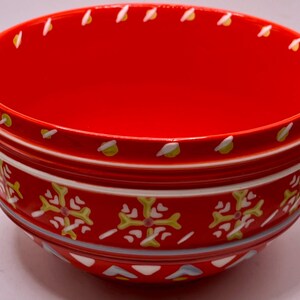 Tazón rojo de 24 oz de ANTHROPOLOGIE ORKNEY imagen 2