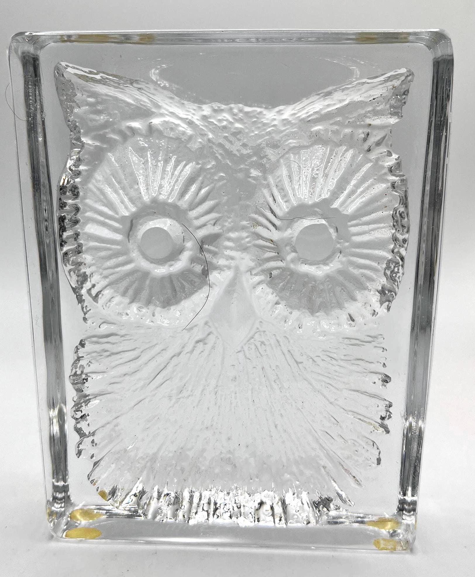 Presse papier Daum France hibou cristal | Coucou Retro Presse papier Daum France hibou cristal | Coucou Retro