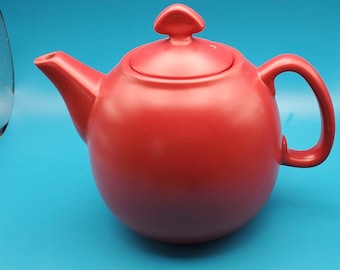 Red Stoneware Individual Teapot by Chantal